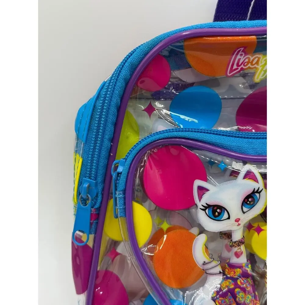Vintage Lisa Frank Roxie & Rollie Siamese Cats Clear Mini Backpack